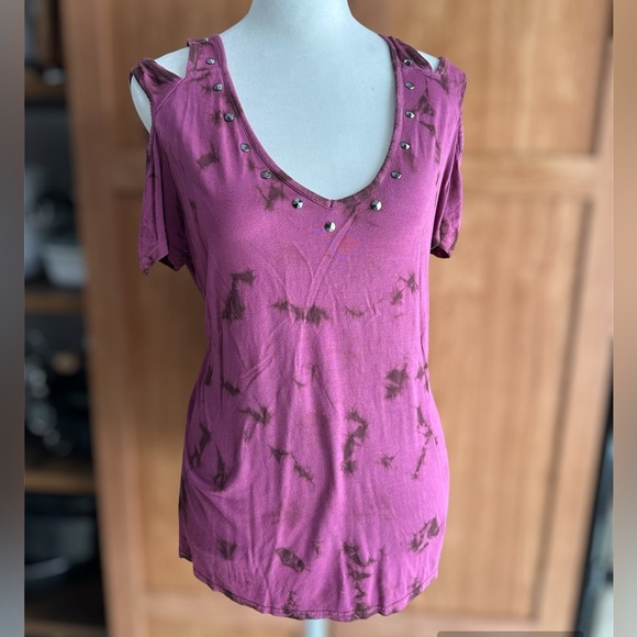 Rock & Republic Tops - Rock & Republic Tie Dye Studded Tee